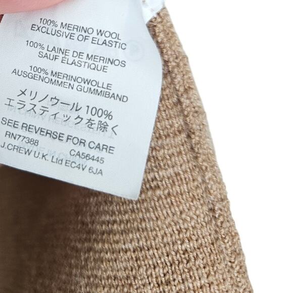 J.Crew S Open-front Sweater-blazer Merino Wool Career Classic Camel Brown - Picture 3 of 4